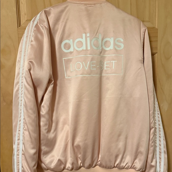 Adidas Women's Soft Pink Bomber Jacket - Picture 3 of 3